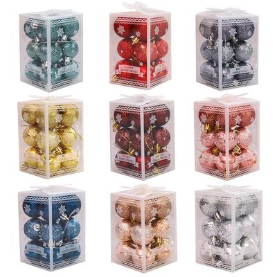 12 ADET Noel Galvanik Top Hediye Kutusu Yılbaşı Ağacı Kolye Parlak Top Mat Top Noel Tavan Tatil Partisi Dekorasyon