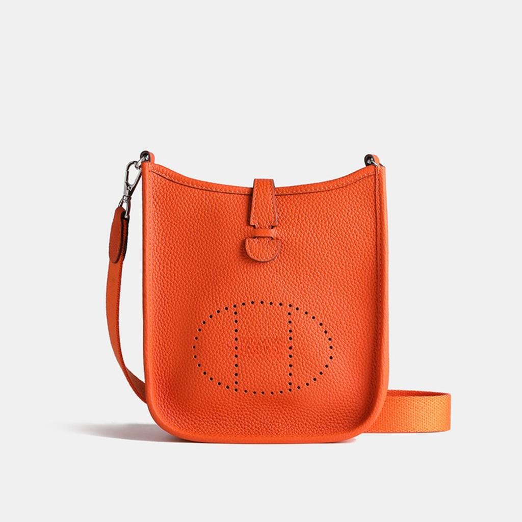 Schultertasche Große Kapazität Pendeln Premium-Gefühl Leichter Luxus Evelyn große Togo-Leder Unterarmtasche Crossbody Leder Damen-Tasche