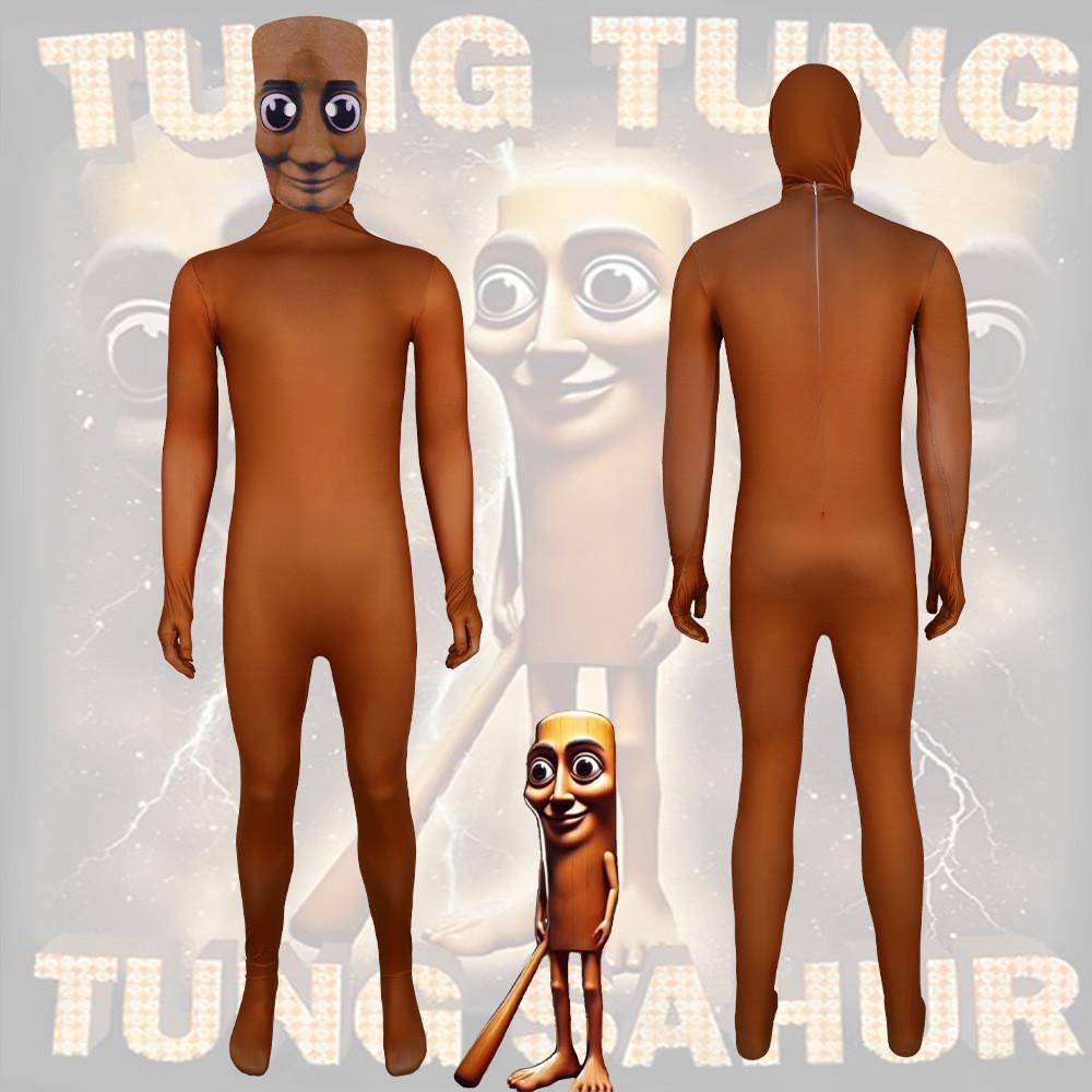 Tung Tung Tungsahur Cosplay Kostyme Barn Rollespill Halloween Sceneopptreden