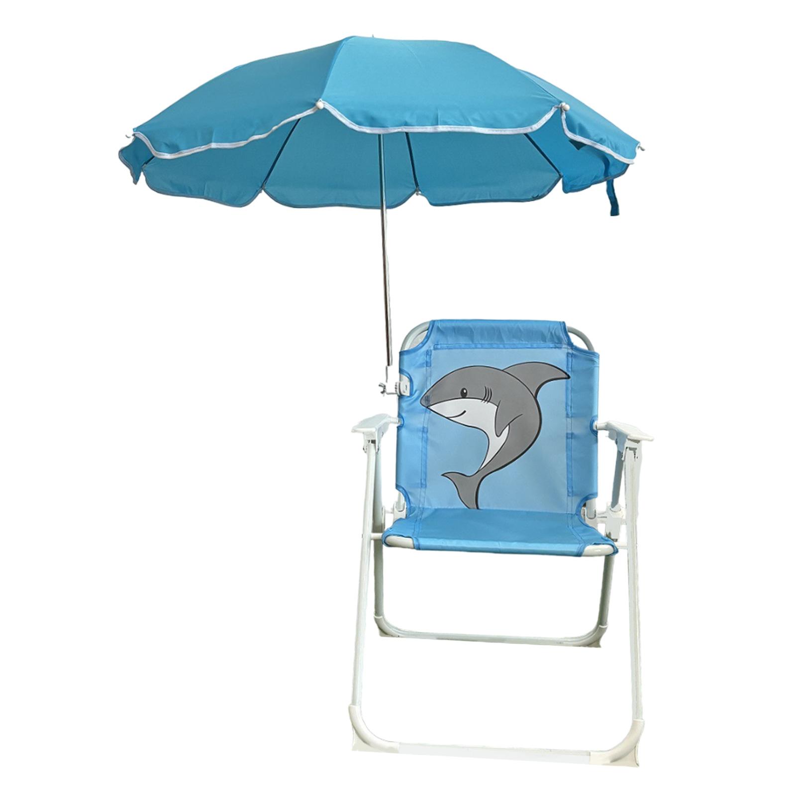 

Kids Camping Chair with Umbrella Folding Chair for Courtyard Outside Hiking