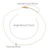 Stainless Steel Gold Plated Dainty Minimalist Zircon Charm Anti Tarnish Chain Round Clear Cz Stone Necklace for Women Jewelry