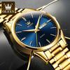 OLEVS 6898 Luxury Men's Watches Stainless Steel Waterproof Weekly Calendar Quartz Watch Original Luminous Simplicity Wristwatch