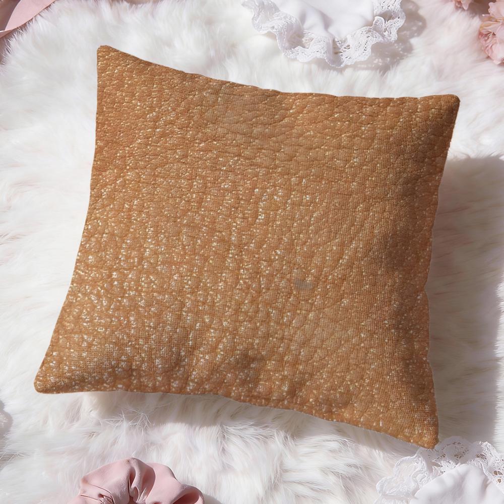 Leather Texture Cushion Cover Premium Comfort Reversible Pillow Cove Two in One Design for Any Room Car Interior