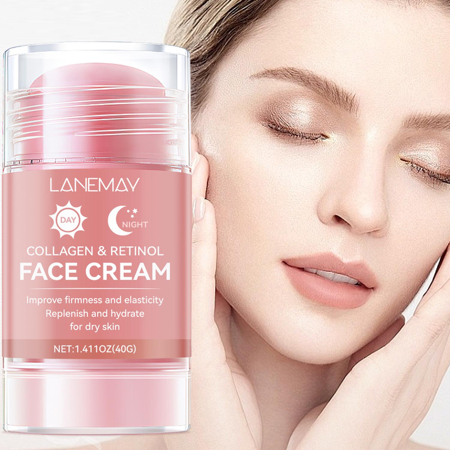 FACE CREAM COLLAGEN & RETINOL-Improve Firmness And Elasticity-Replenish And Hydrate For Dry Skin-Suitable For All Skin Types, 40g