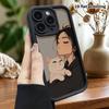 Phone Case: 2D Flat Design Suitable for iPhone 18 17 16 15 14 13 Pro Protective Case, Girl Hugging a Cat, Perfect Christmas and Halloween Holiday Gift