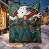 Ghostbusters Pattern Blanket for Home Decoration, Bed, Sofa, Car Travel, Camping, Suitable for All Seasons, Birthday Christmas Gift