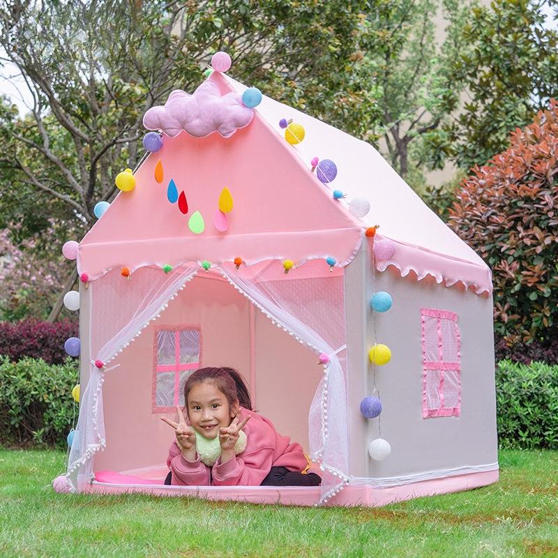 ZISIZ Kids Indoor Play Tent Castle