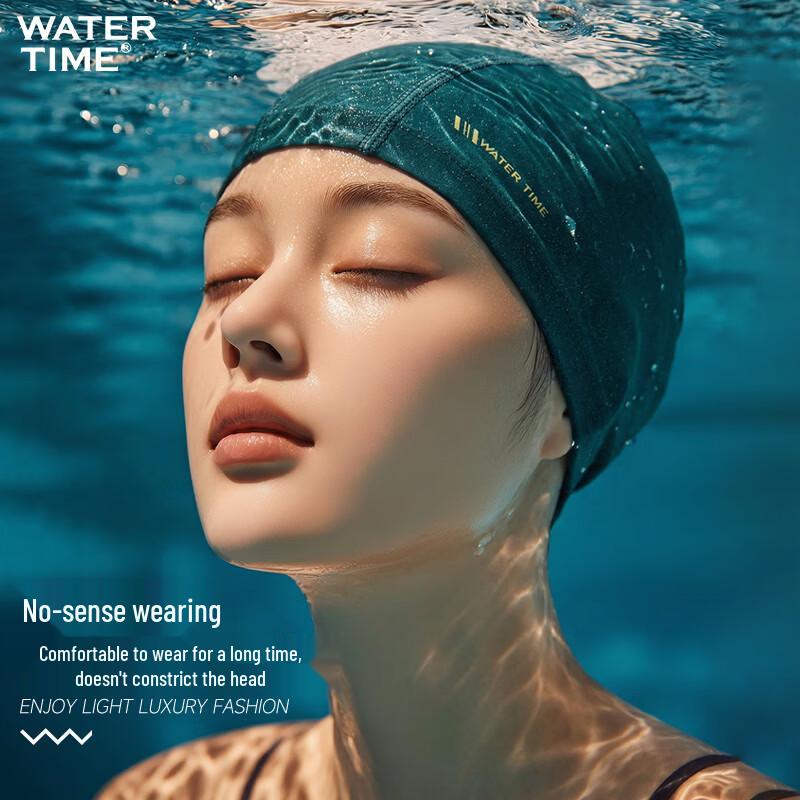 WATERTIME Wasserdichte PU-Badekappe für Damen