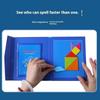 Funy Magnetic Jigsaw Puzzle 3D Geometric Shapes Tangram Board Kindergarten Montessori Games For Children kindergartenToys