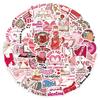 10/30/50pcs Cute Pink Valentine's Bookish Stickers Aesthetic Cartoon Decals DIY Luggage Notebook Diary Romantic Graffiti Sticker