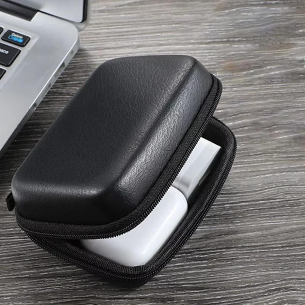 Anti-collision Charger Protective Cover PU Leather Earphone Storage Bag USB Data Cable Organizer