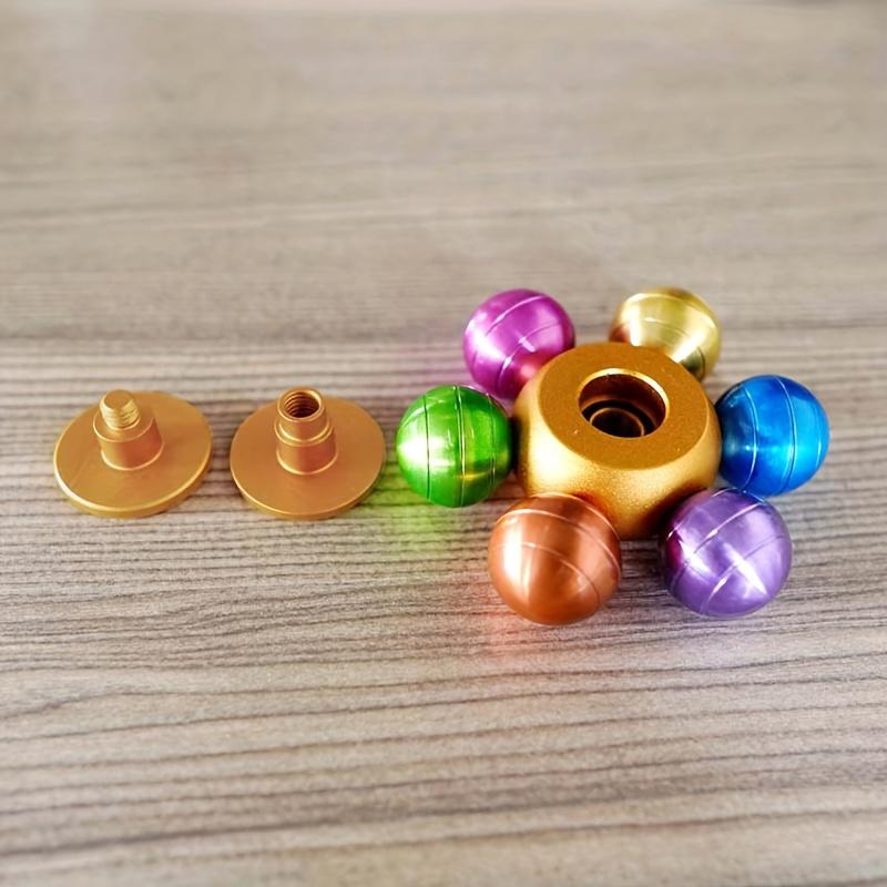 Bunter Metall Fidget Spinner 2er Set Stressabbau Desktop Kreisel Spielzeug für Kinder Erwachsene Fingerspitzen Kreisel