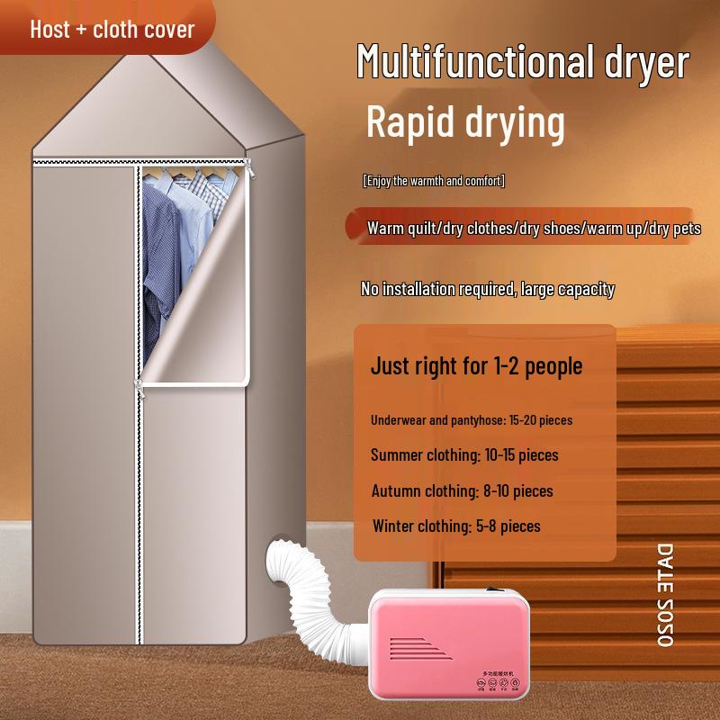 Compact Multifunctional Dryer: Quick Dry for Shoes, Clothes, and Blankets with Dust Mite Removal for Home and Dorm Use.
