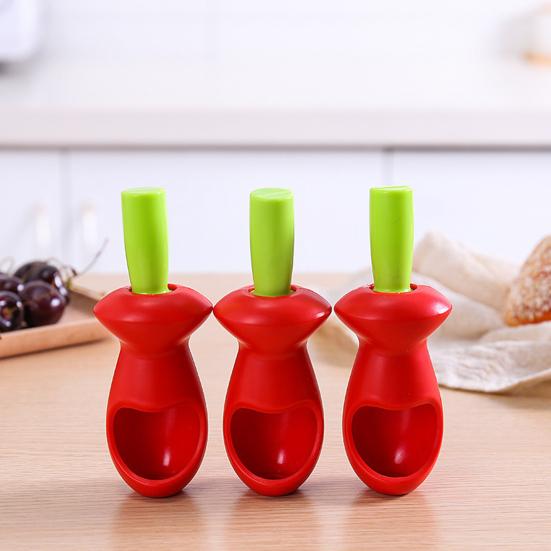 Removedor de núcleo de cereza, deshuesador de cereza duradero, fácil de usar, removedor de huesos de fruta multifunción para cocina casera