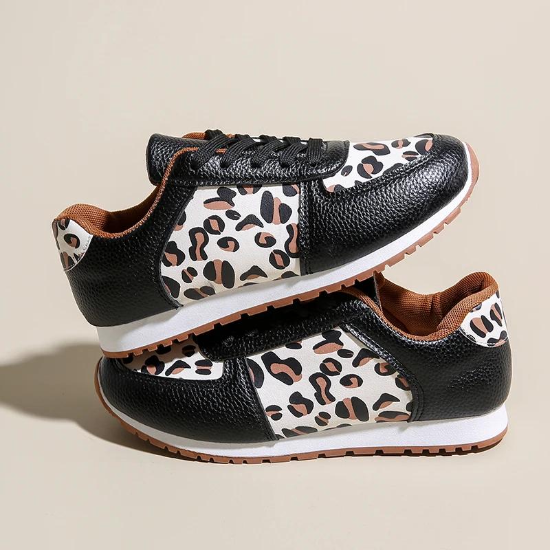 Spring and Autumn Sports Shoes Casual Board Shoes Women 2025 New PU All Soft Soles Plus Training Shoes