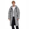 2025 Solid Color Hooded Mid-length Cotton Jacket New Cotton-padded Men's Simple