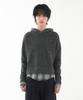 Leondi Blended Layer Hoodie Knit - Charcoal