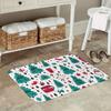 Christmas Joy Non-Slip Doormat- Festive Bell Pattern, Machine Washable Polyester Carpet, Home Decoration