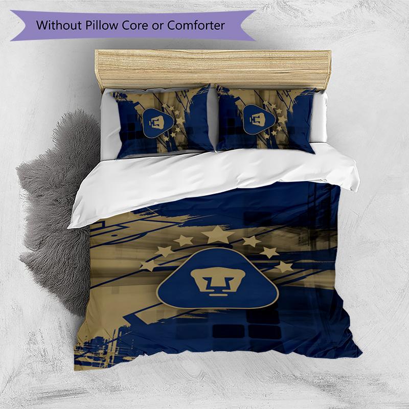 Pumas UNAM Printed 3PCS Bedding Set Soft Breathable Duvet Cover Pillowcases Set Washable Bedroom Decor Home Gift