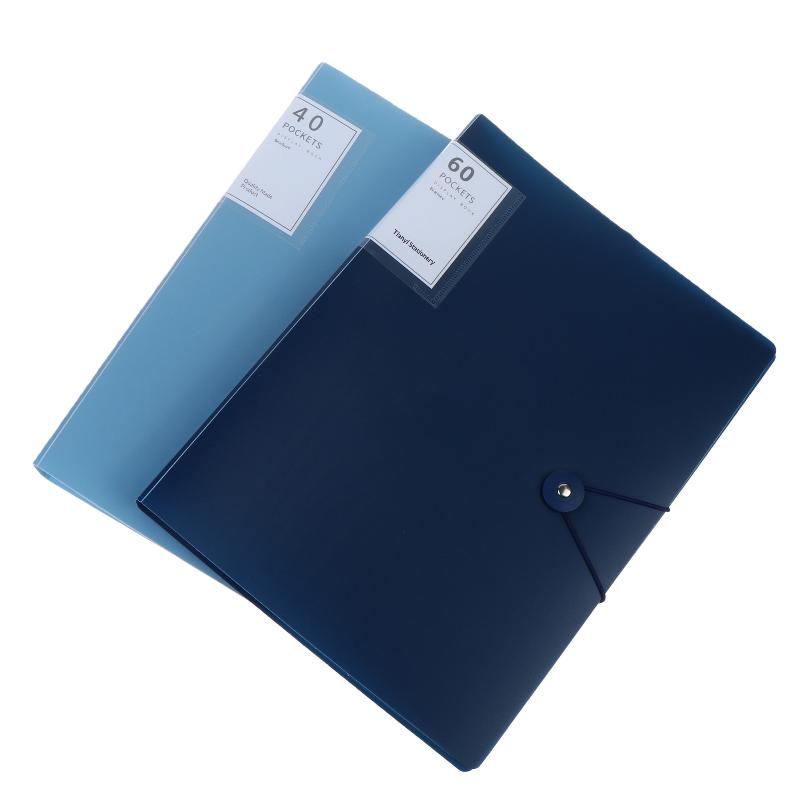 1Pcs Pp High Transparency And Waterproof Insert Brochure 60/100 Pocket A4 File Folder Suitable For A4 Size Documents And Papers