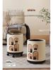 Retro Style High-End Trash Can with Wheels - Large Capacity for Living Room & Bathroom