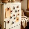 Metal Surface Decorative Spiders 2/4/8Pcs 3D Spider Refrigerator Magnet, Lifelike Magnet for Realistic Props Surfaces, Creepy Magnetic Decor Halloween