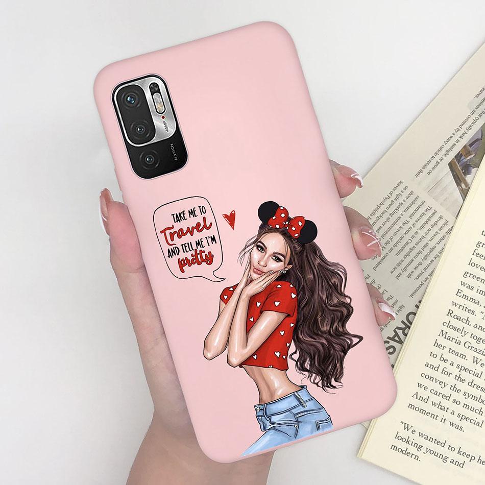 For Xiaomi Redmi Note 10 10T 11 SE 5G Case Pilot Cartoon Pattern Soft Silicone Back Cover For Xiaomi Poco M3 Pro 5G New Bumper