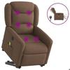VidaXL Electric Massage Recliner Chair Brown Fabric 3303228