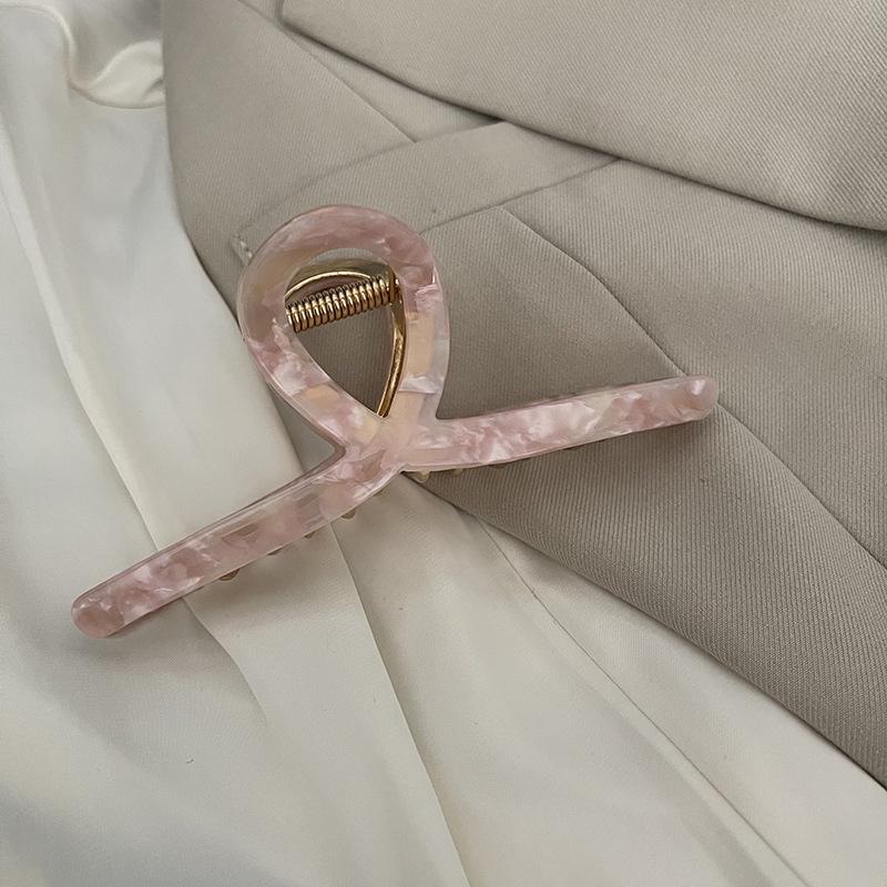 Korean Style Large Acetate Hair Clip for Women - Elegant Geometric Updo Claw Clip Hair Accessory
