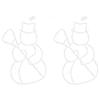 VidaXL Christmas Lights Snowman Silhouette 2 Pcs 35 LED 4019599