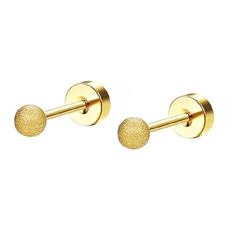 Stainless Steel Threaded Ear Studs For Piercing Fade Resistant Material Easy Maintenance Secure Fit Day Night Wear