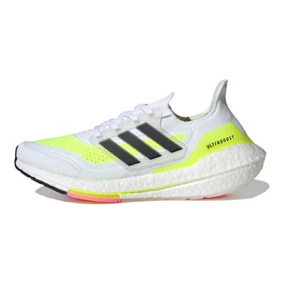 Zapatillas Ultra Boost 21 Blanco Verde Solar Mujer FY0401