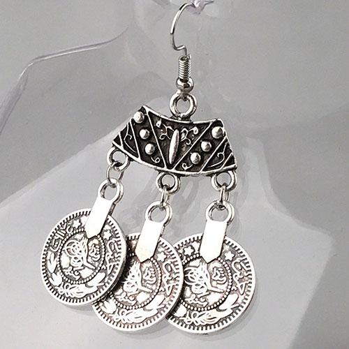 Kvinnor Retro Gypsy Bohemian Statement Tibetan Tribal Drop Dangle Hook örhängen