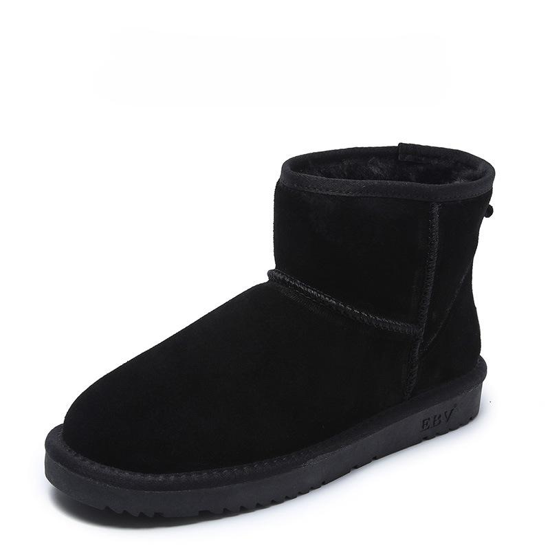 

Мужские зимние ботинки для снега, водонепроницаемые, с флисовой подкладкой, короткие ботинки для ходьбы, теплые, удобные, с искусственным мехом, с флисовой подкладкой, противоскользящие, для мужчин 40 чёрный