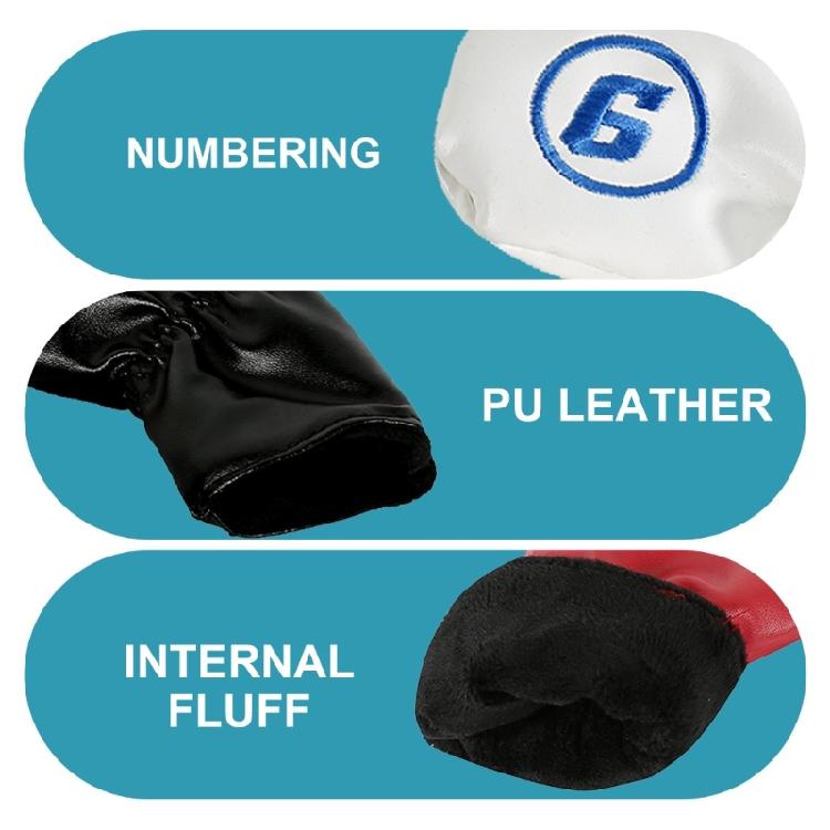 9Pcs Golfs Club Head Cover Fit Most Brands Golfs PU Leathers Iron Waterproof Golfs Club Headcover Golfs Iron Head Cover
