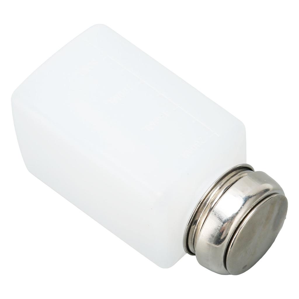 Tryck Ner Tom Pumpdispenser Låsbar Vätskepumpflaska för Nagellack Sminkborttagare 200 ml