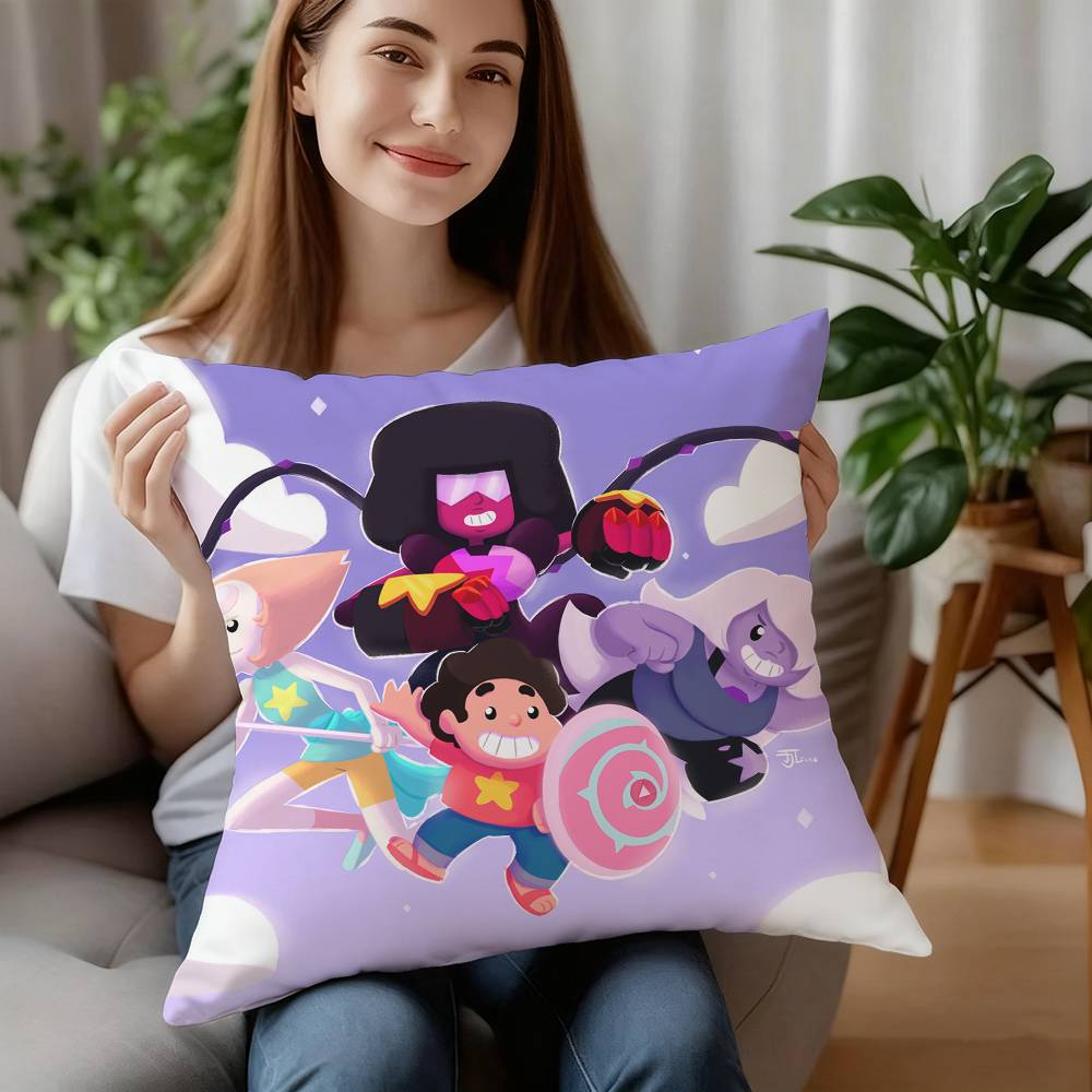 S-Steven Universe Art Pillow Case Plush Fabric Soft Pillowcase Double Sided Print Cushion Cover Household Gifts