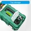 Tragbarer 17-Zoll-Werkzeugkasten mit mehreren Fächern und 3 Lagen großer Aufbewahrungsbox, geeignet für Werkzeuge