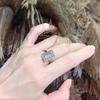 Luxury 7-Carat High-Carbon Simulated Emerald Cut Diamond Ring for Women