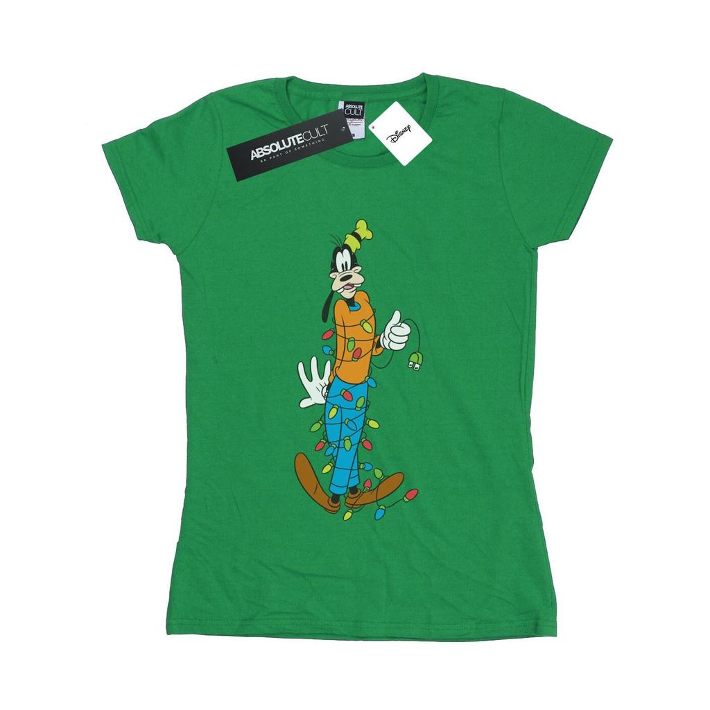 Disney Womens/Ladies Goofy Christmas Lights Cotton T-Shirt