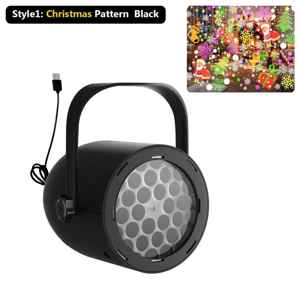 USB Christmas Snowflake Projector Clear Patterns Christmas LED Lights  For Christmas Decorations