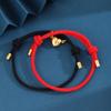Gold Heart Magnet Milan Couple Bracelet Set Unisex Matching Bangles Jewelry
