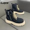 Fashion Autumn New Arrival Fashion Casual British Style Designer Motorcycle Boots Comfortable High Quality Winter Warm Lace Up Men Shoes