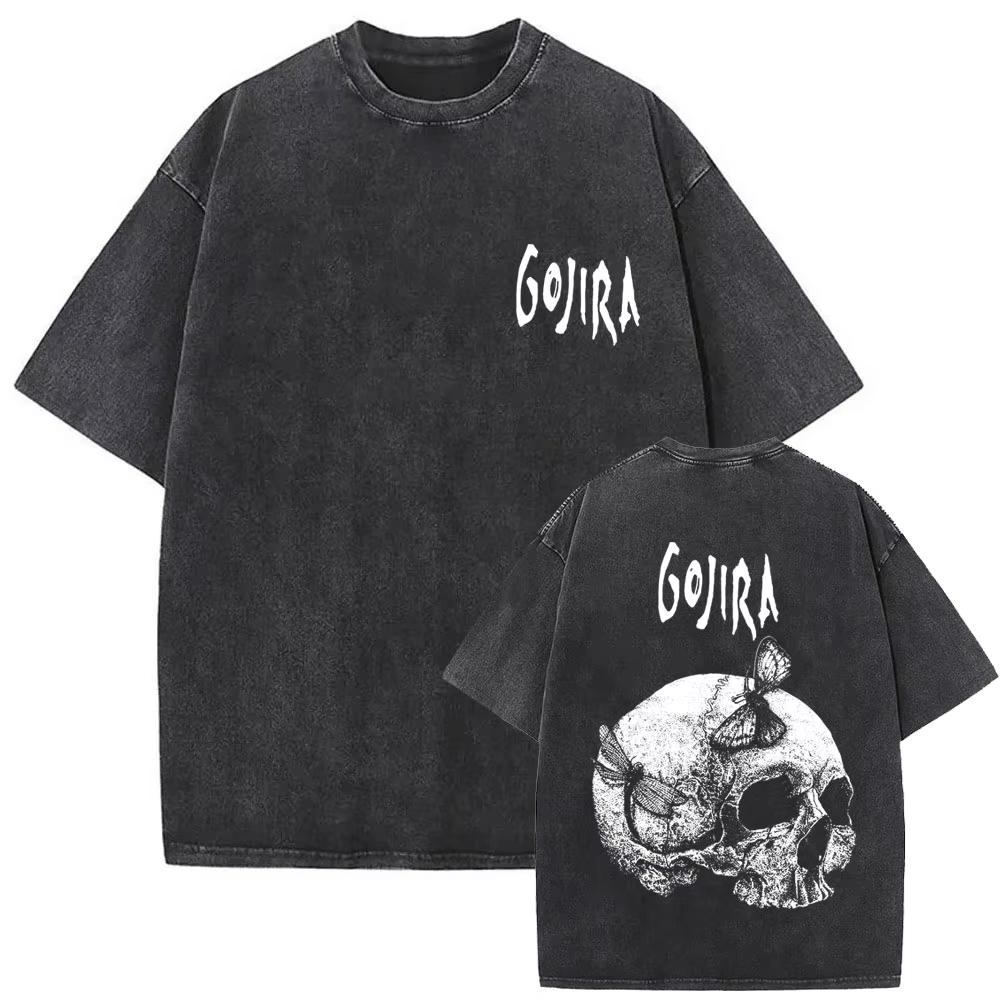 Prané Vintage Kovové Rocková Kapela Gojira Tričko Z Marsu Na Sirius Trička Pánské Dámské Gotické Punkové Oversized Trička Streetwear