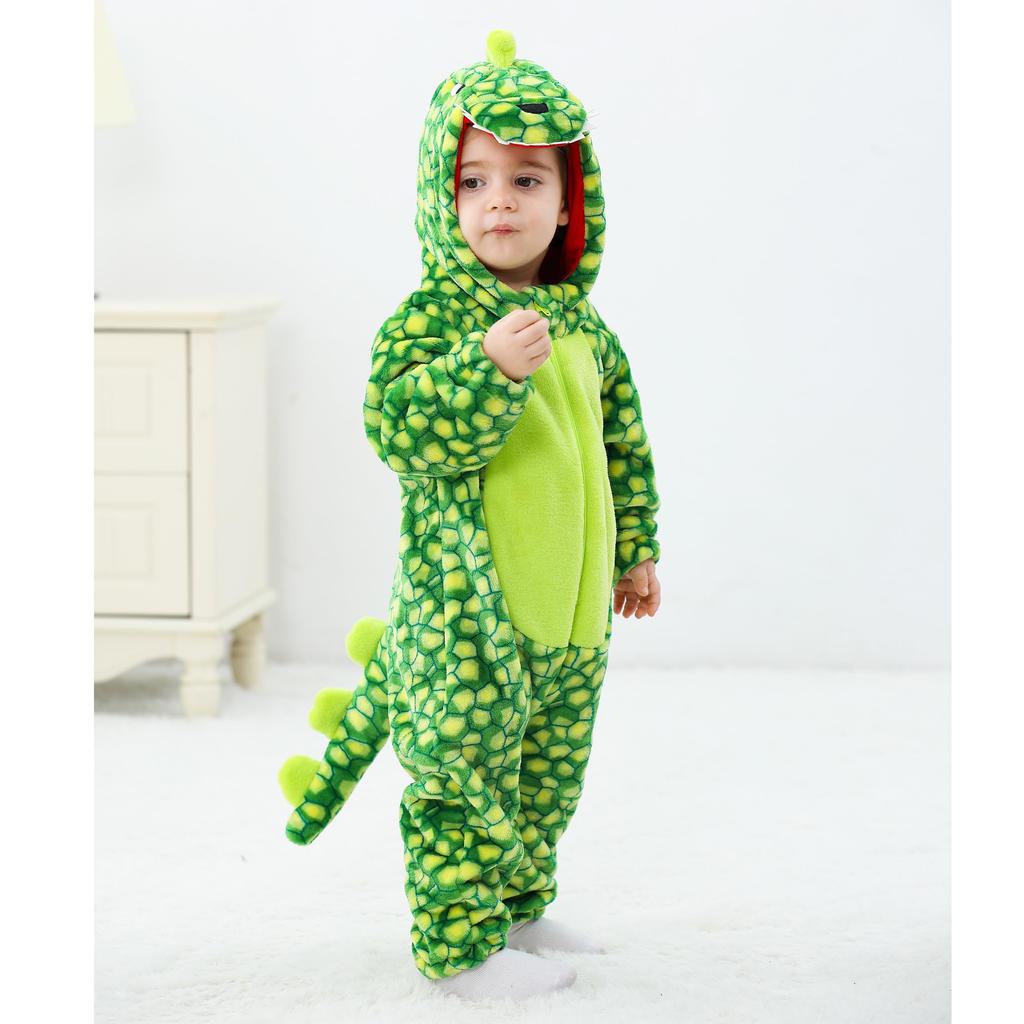 Kids Dinosaur Kigurumi Baby Halloween Christmas Costume Children Costume Cold Weather Wear Room Wear Boy Girl Birthday Baby Shower Commemorative Photo
