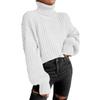 Women's Simple Fashion Non-Pilling Knitted Sweater Urban Trend Solid Color Round Neck