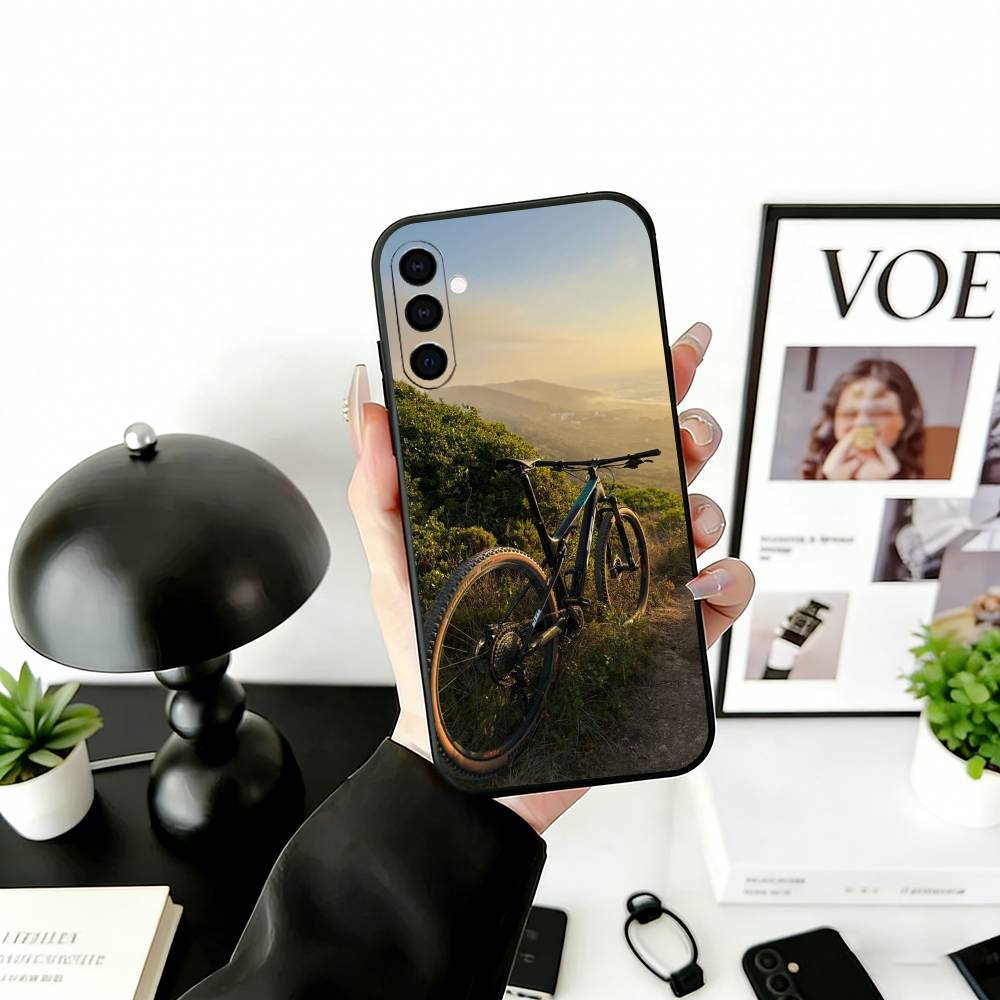 

C-Cool M-Mountain Bicycle Bike Phone Case For Samsung Galaxy A73,A72,A71,A70,A53,A52,A51,Soft Silicone Black Cover Samsung a13 5g