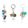 2Pcs/Set Fashion Irregular Dice Keychain Pendant Novelty Funny Car Keyring Exquisite Backpack Decoration Accessories Gifts