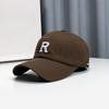Hat Women's Face Showing Small Baseball Cap Korean Style Trendy Embroidered Letters R Mark Baseball Cap Men