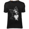 Border Collie Line Art - Fluffy Dog with Perky Ears & Minimalist Cute Doodle